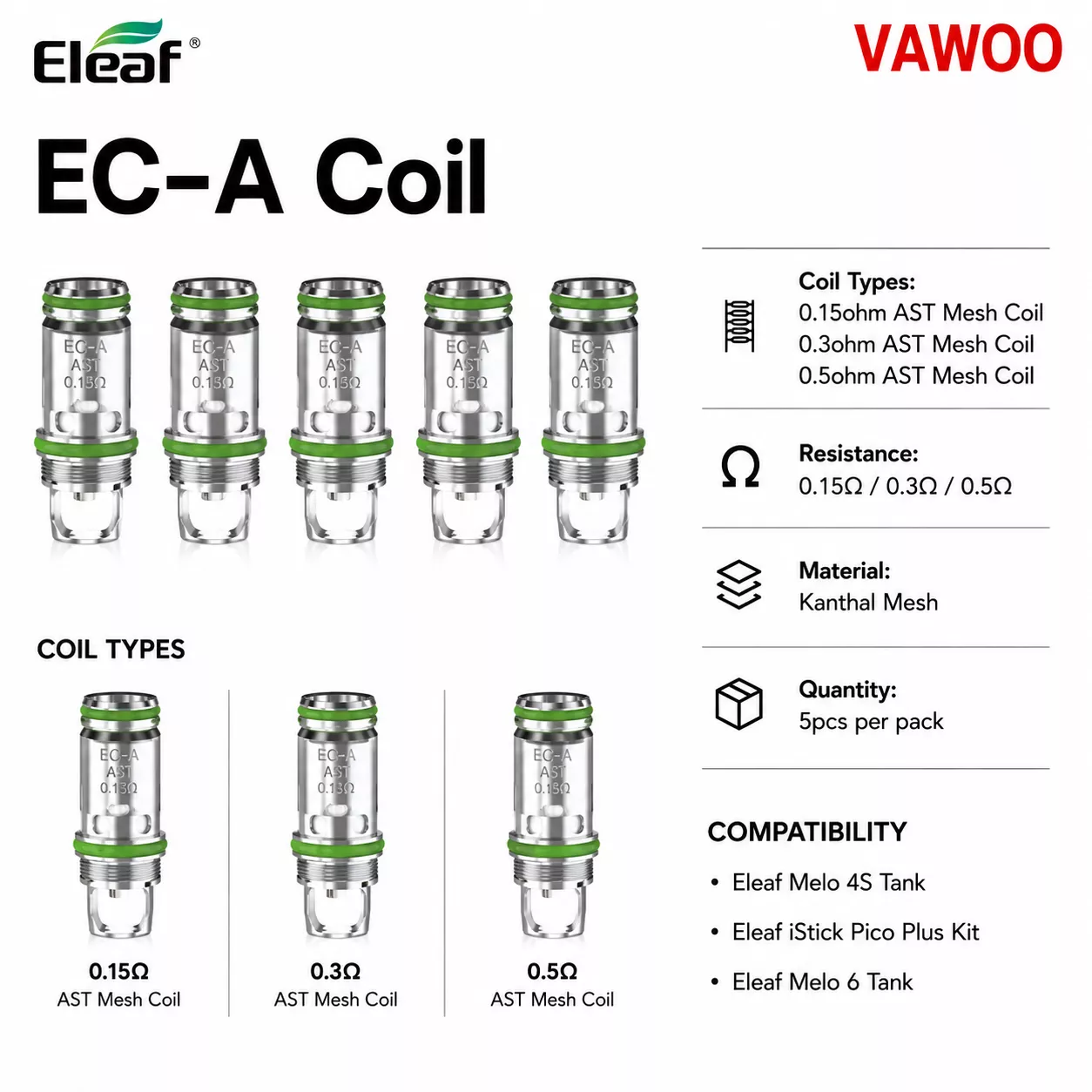 Eleaf EC-A Coil for iStick Pico Plus replacement coil for coils & atomizers - related product image