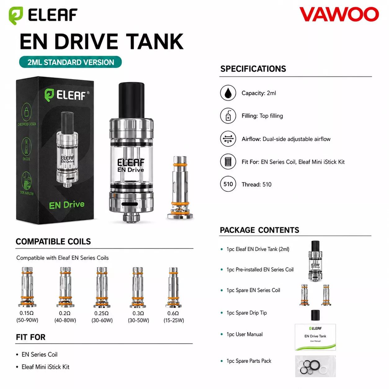 Eleaf EN Drive Tank atomizer tank for coils & atomizers - related product image