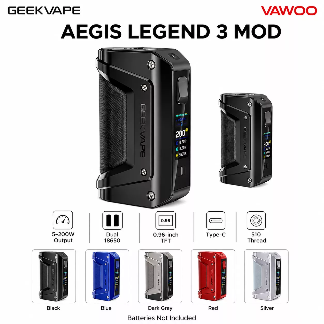 GeekVape Aegis Legend III 3 Mod vape mod for vape mods - related product image
