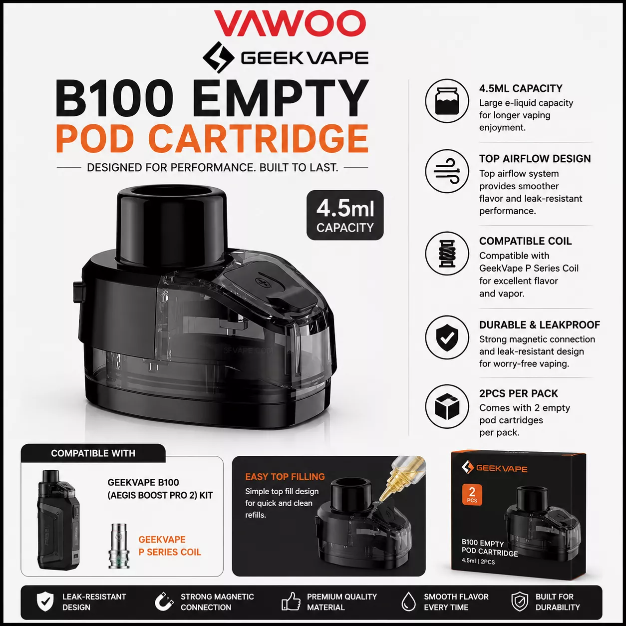 GeekVape B100 Empty Pod Cartridge pod system for pod systems - related product image