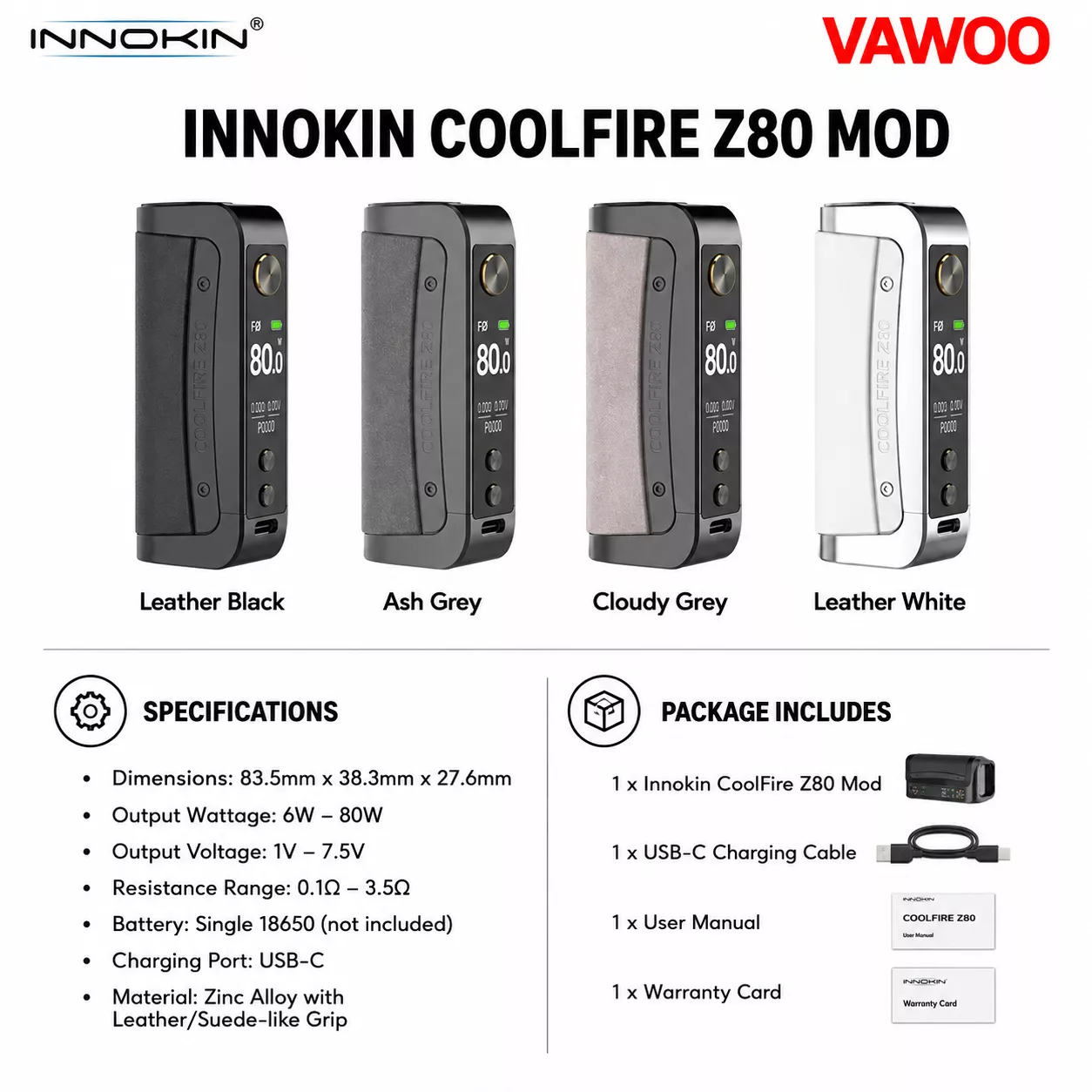 Innokin CoolFire Z80 Mod vape mod for vape mods - related product image