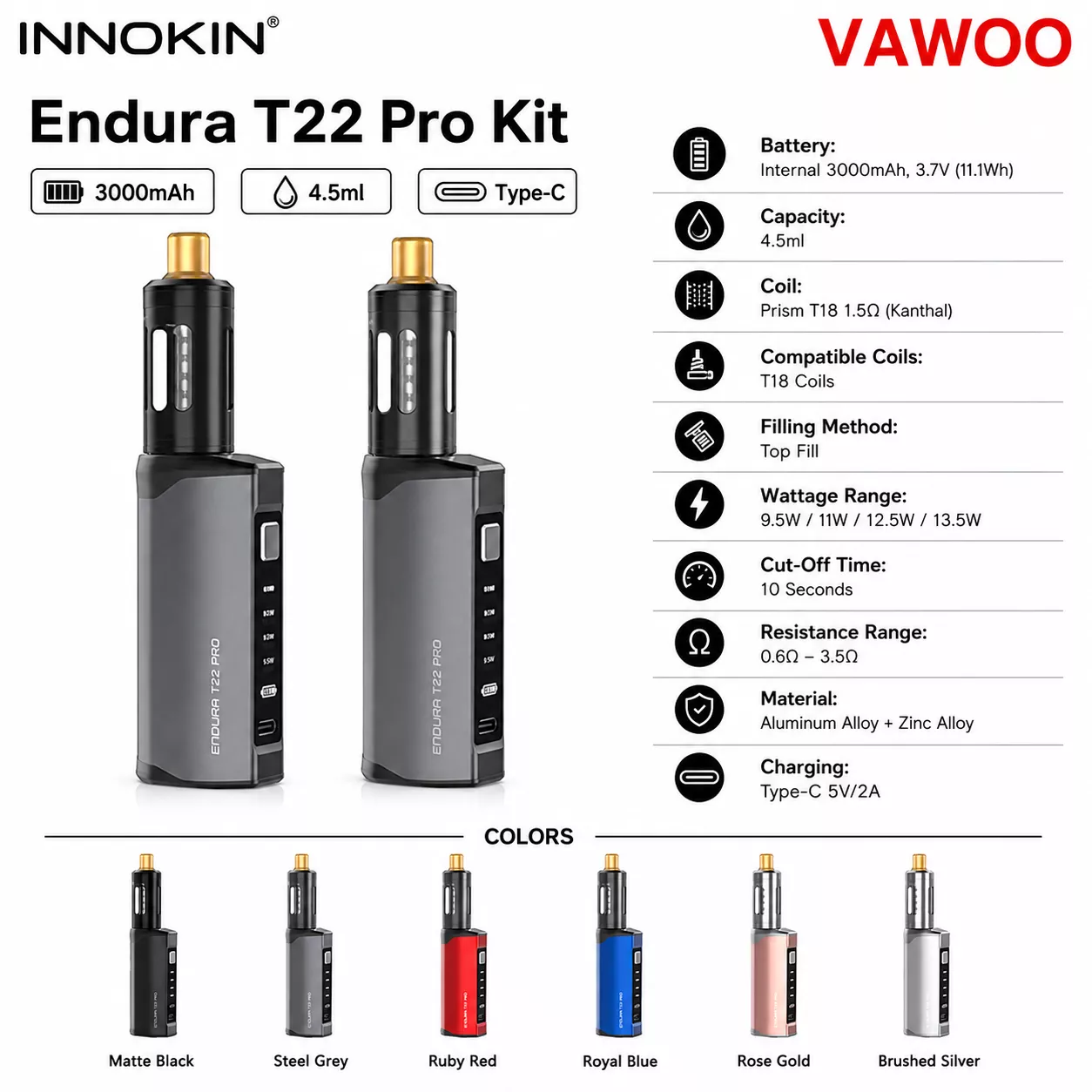 Innokin Endura T22 Pro Kit vape kit for vape kits - related product image