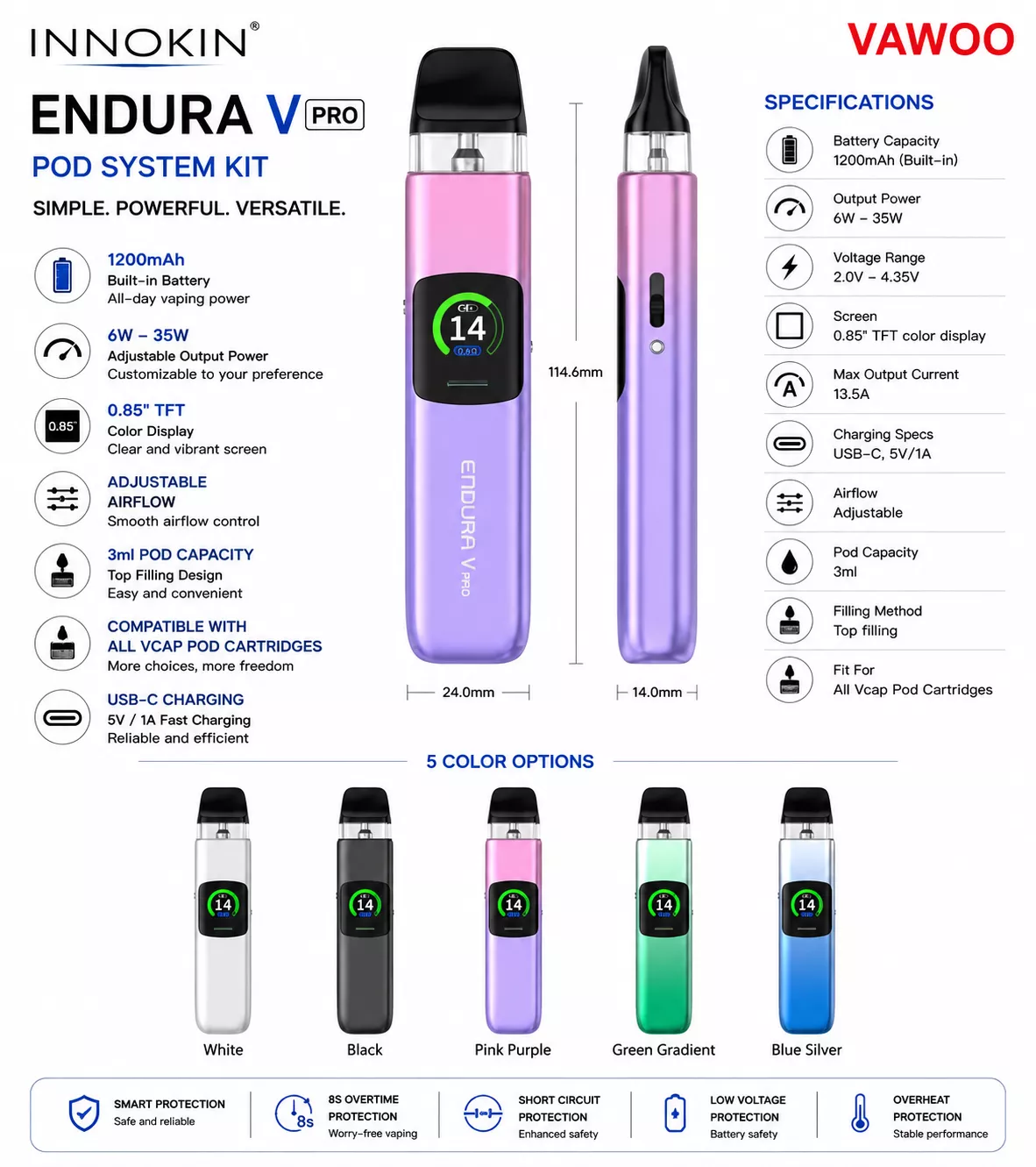 Innokin Endura V Pro Kit vape kit for pod systems - related product image