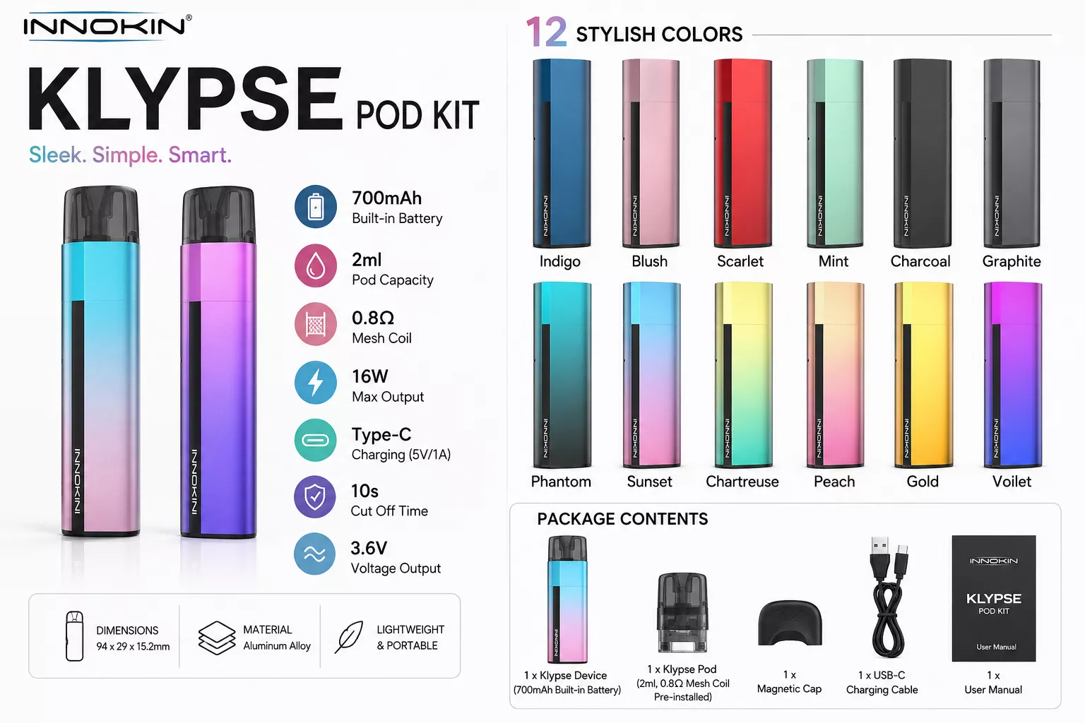 Innokin Klypse Pod Kit pod system for pod systems - main product image