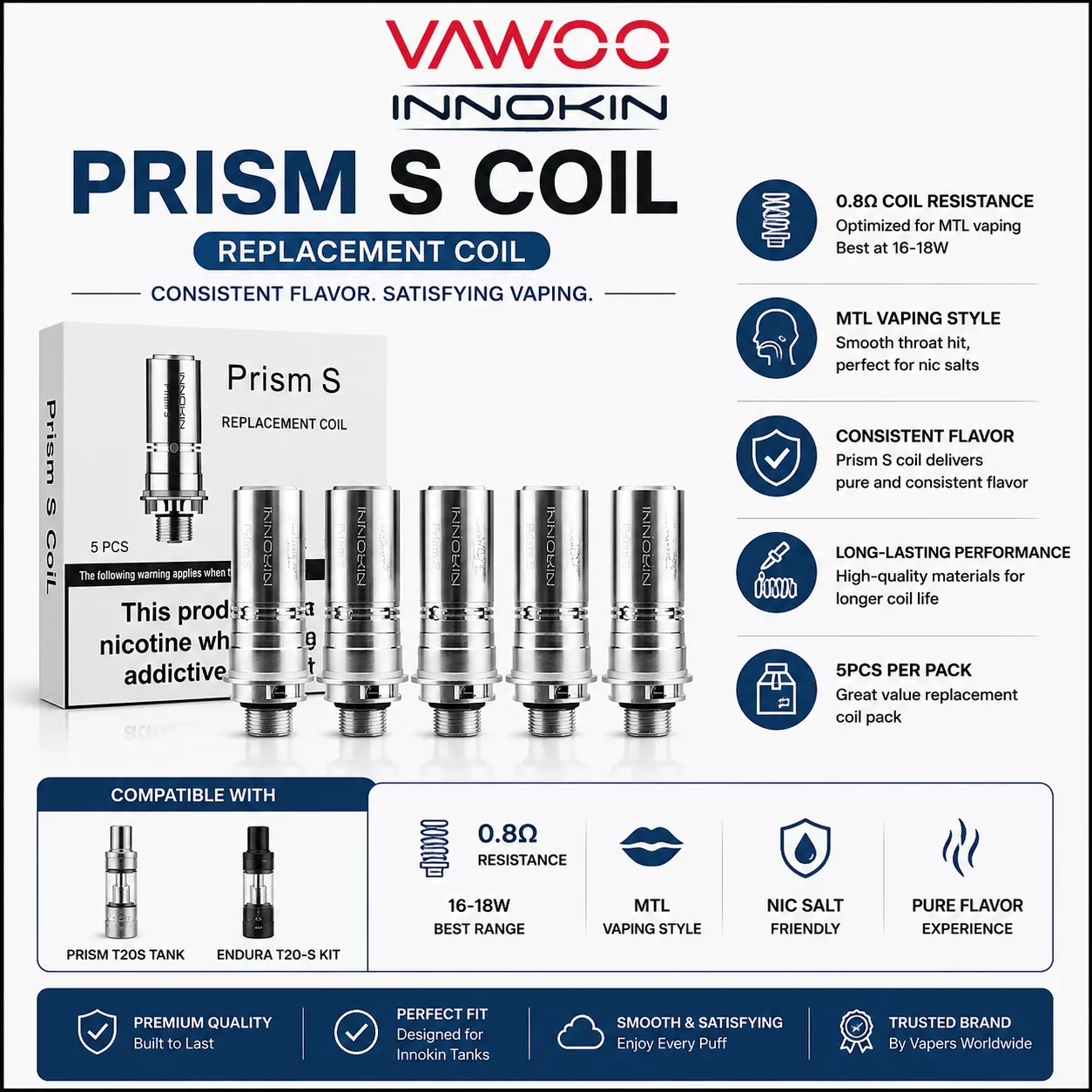 Innokin Prism S Coil 5pcs replacement coil for coils & atomizers - related product image
