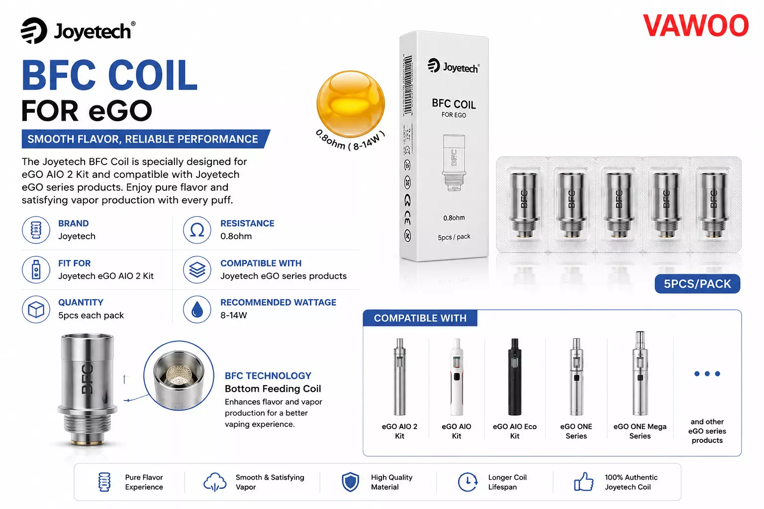 Joyetech BFC Coil for eGO replacement coil for coils & atomizers - related product image