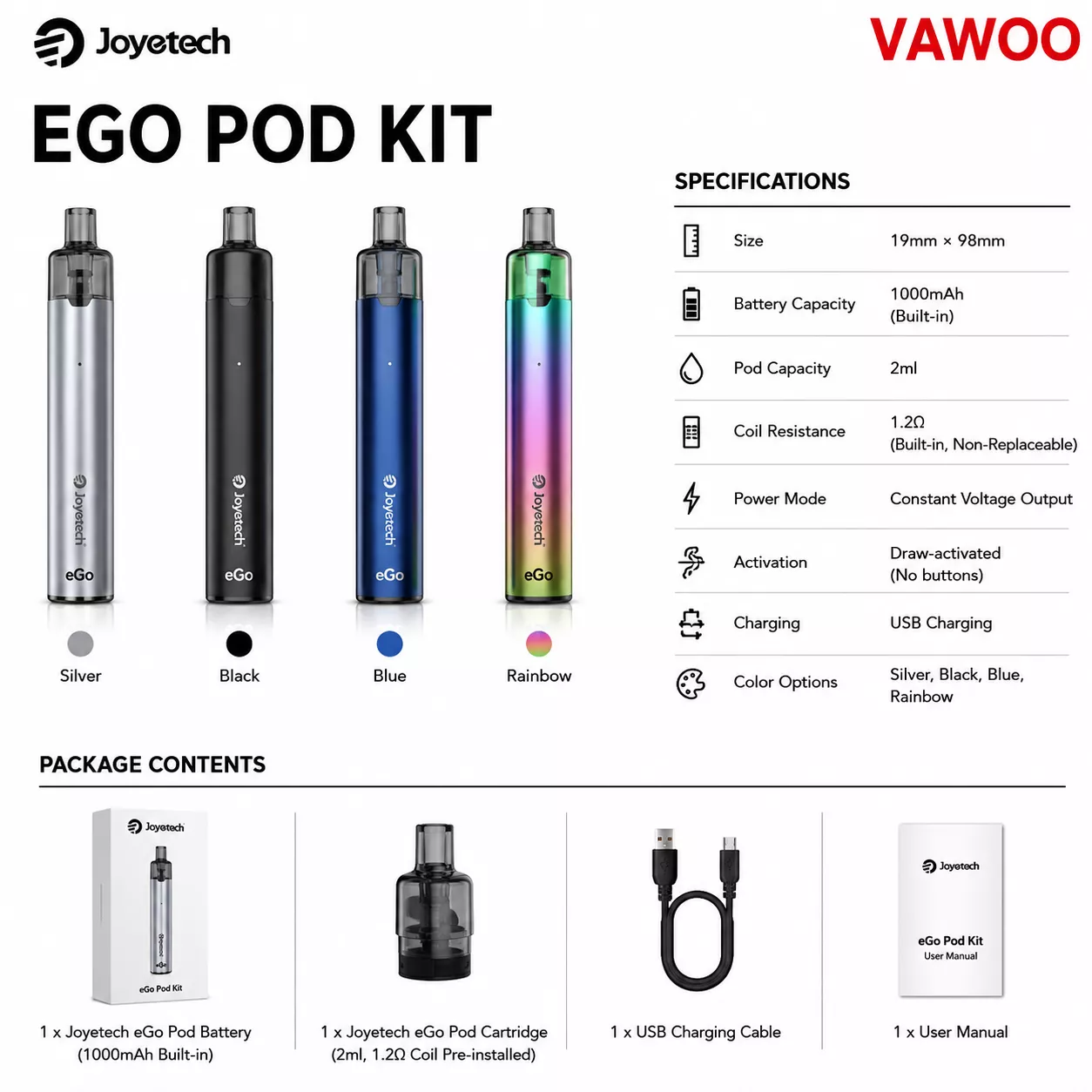 Joyetech eGo Pod Kit pod system for pod systems - main product image