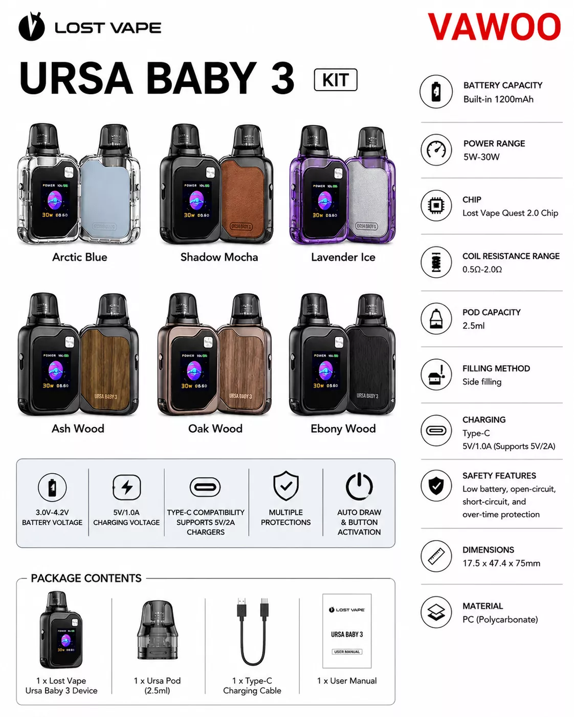 Lost Vape Ursa Baby 3 Kit vape kit for pod systems - related product image