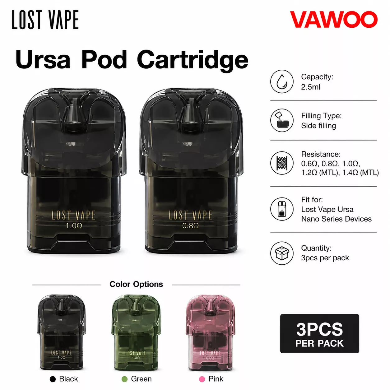 Lost Vape Ursa Pod Cartridge pod system for coils & atomizers - related product image