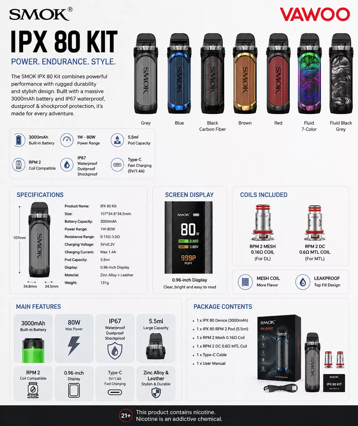 SMOK IPX 80 Kit vape kit for vape kits - related product image