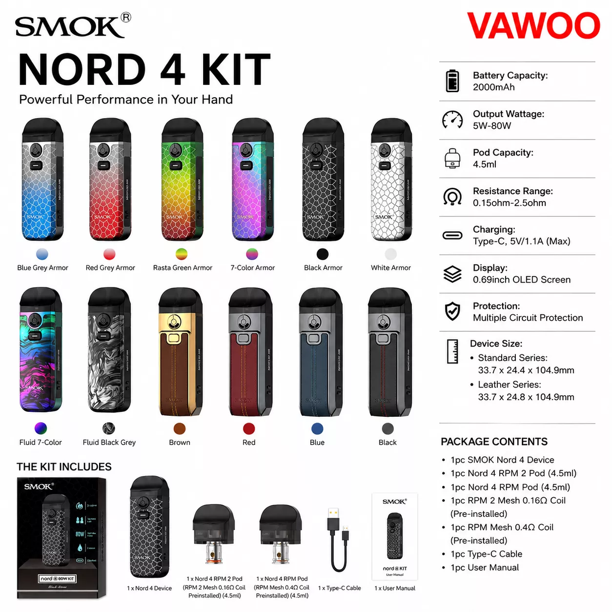 SMOK Nord 4 Kit vape kit for pod systems - related product image