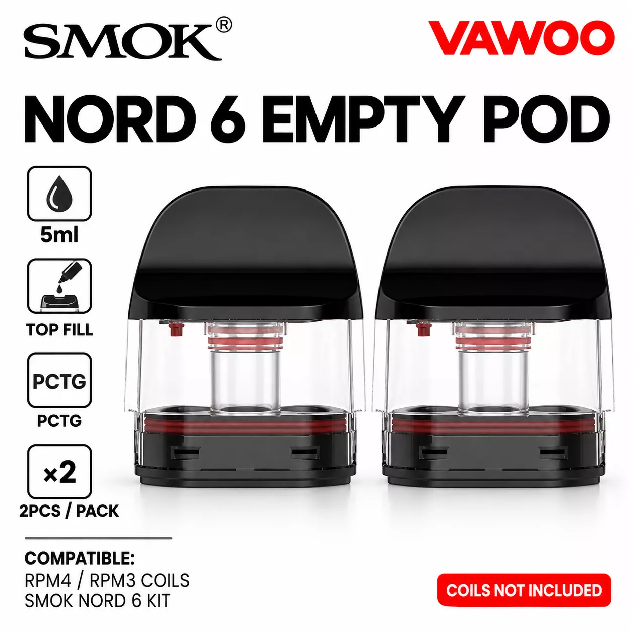 SMOK Nord 6 Empty Pod Cartridge pod system for pod systems - related product image