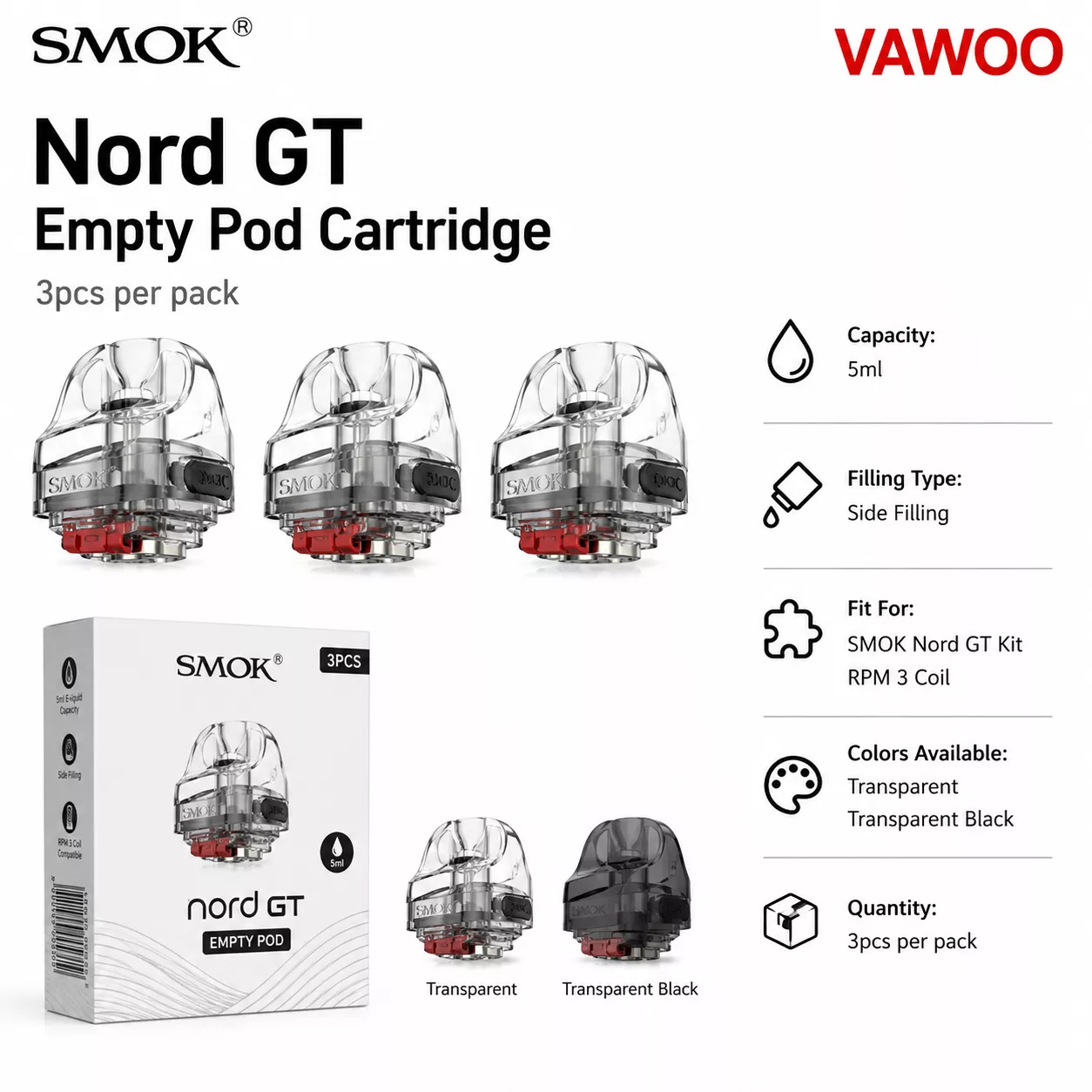 SMOK Nord GT Empty Pod Cartridge pod system for pod systems - related product image