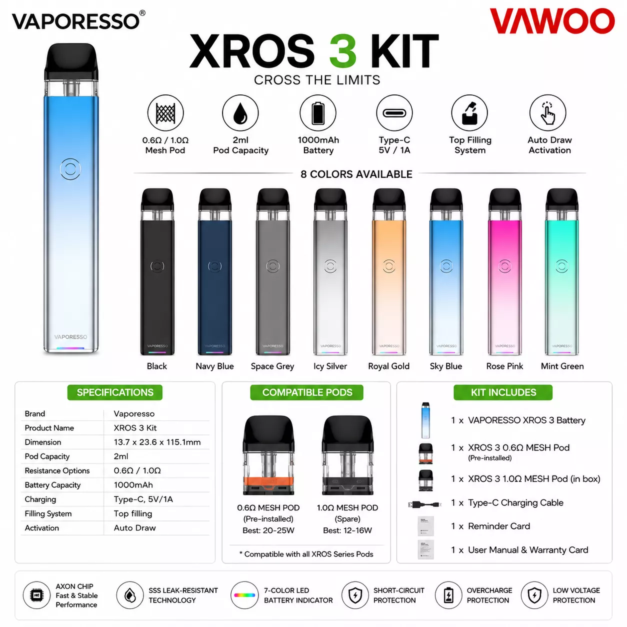 Vaporesso XROS 3 Kit vape kit for pod systems - related product image