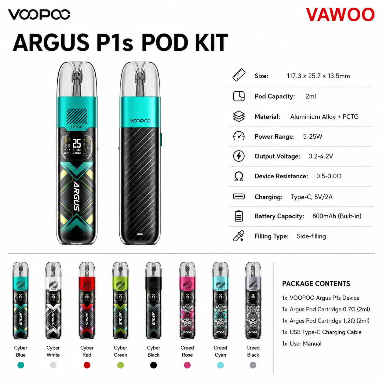 VOOPOO Argus P1s Kit vape kit for coils & atomizers - related product image