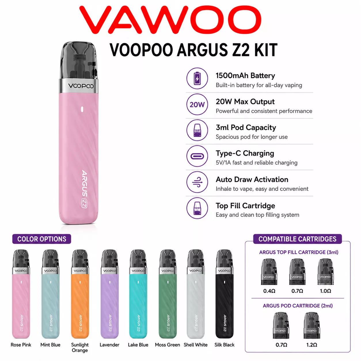 VOOPOO Argus Z2 Kit vape kit for coils & atomizers - related product image